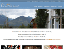 Tablet Screenshot of canyonviewchurch.org